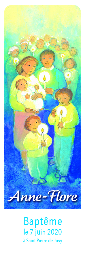Signet de baptême personnalisé : Vierge Marie avec un nouveau né